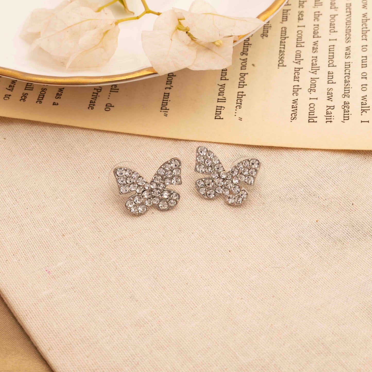 Stone-Studded-Butterfly-Earring For Women