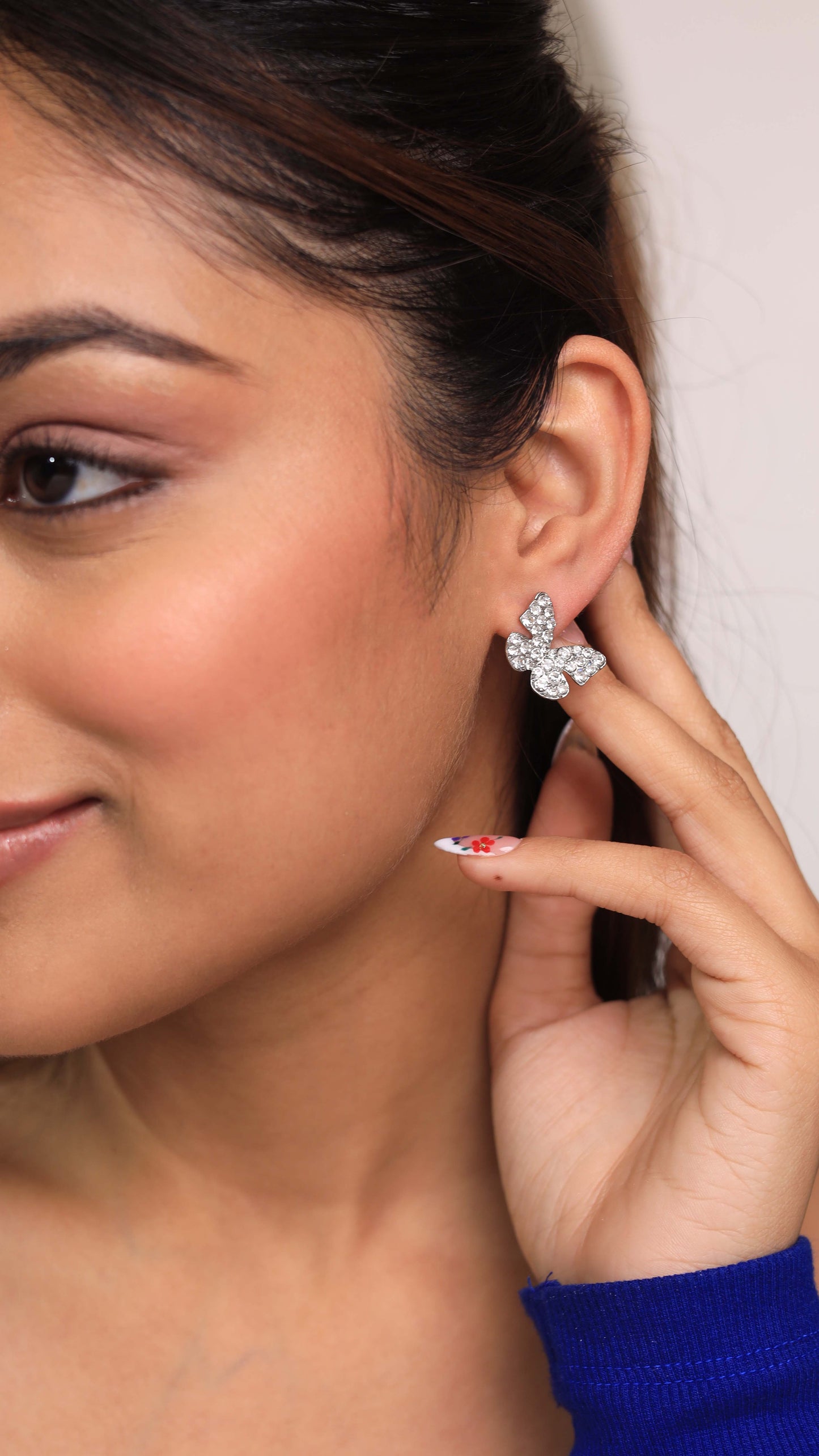 Stone-Studded-Butterfly-Earring For Her