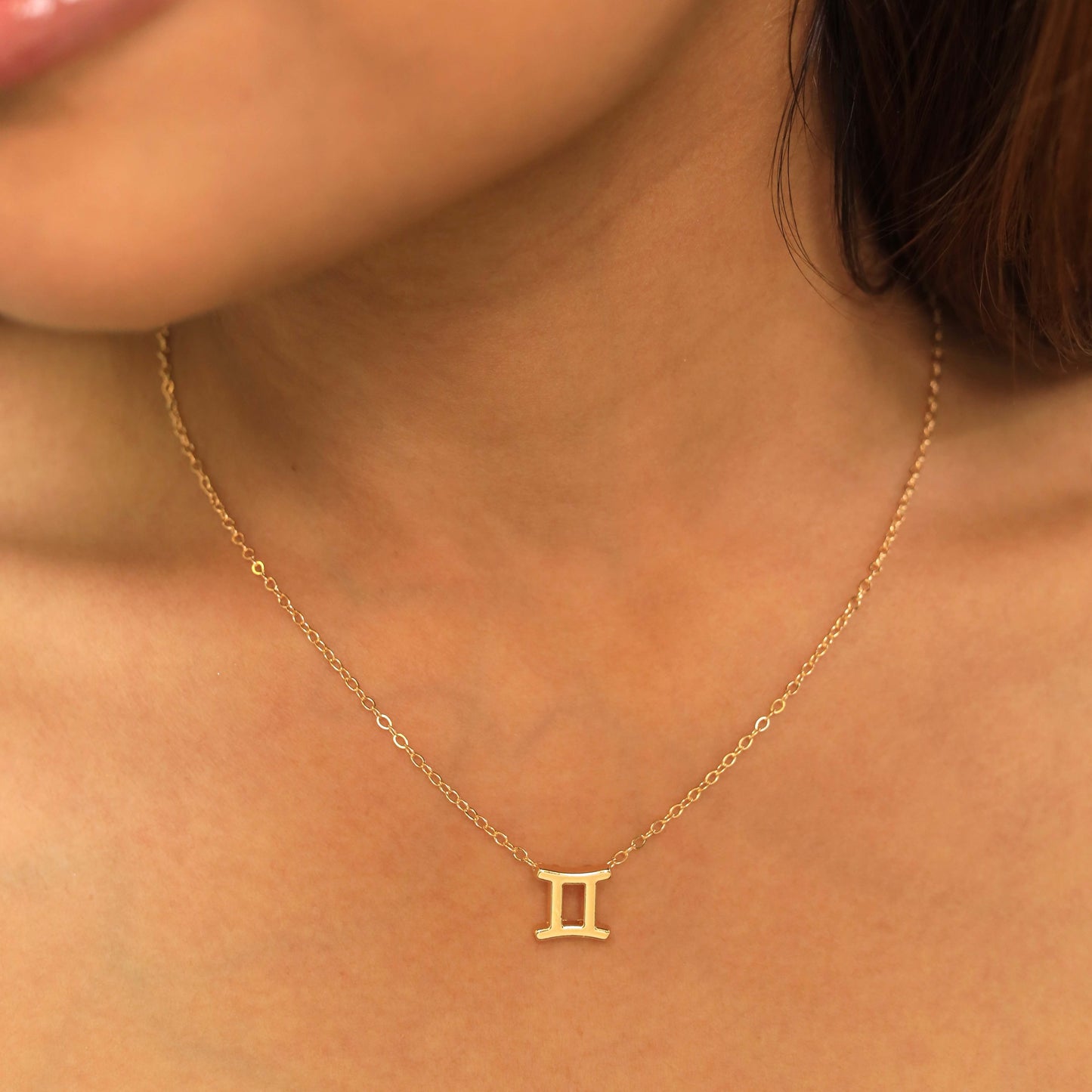 Gemini Zodiac Sign Pendant Necklace