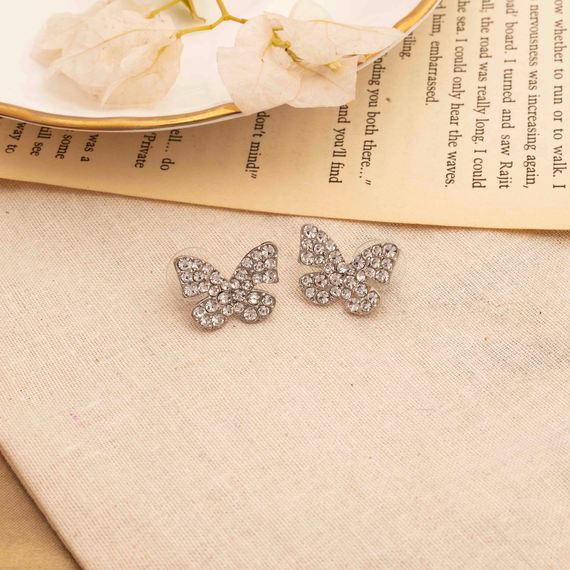 Stone-Studded-Butterfly-Earring For Women