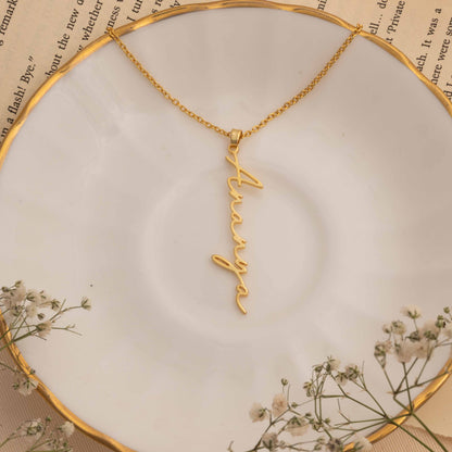 gold name necklace