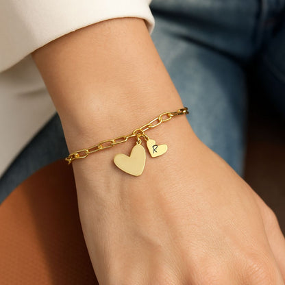 Initial Heart Bracelet