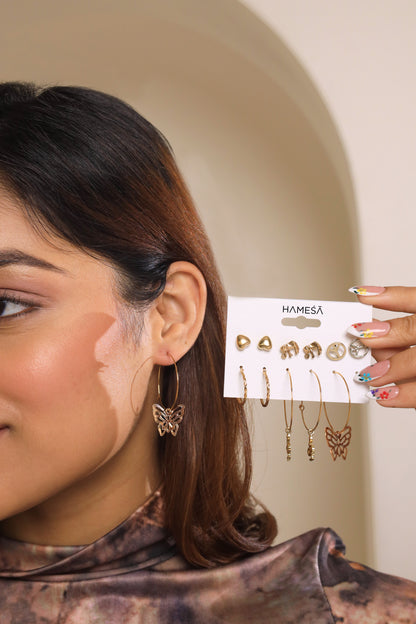 Cute Butterfly Earring Stack for Women 